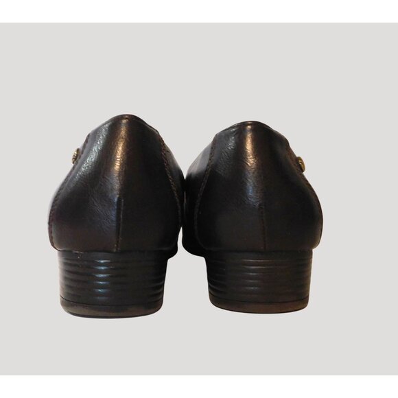 Life Stride Soft System Croc Print Embossed Shoes Ladies Size 9.5 M Dark Brown - Picture 5 of 9